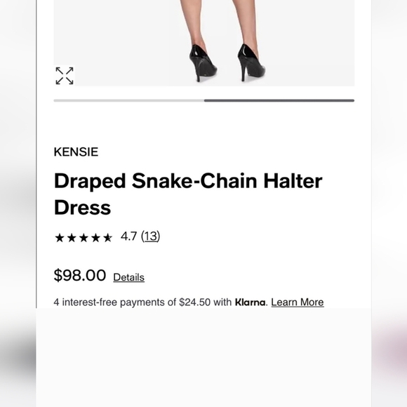 Kensie Draped Snake Chain Halter Dress - Picture 2 of 8